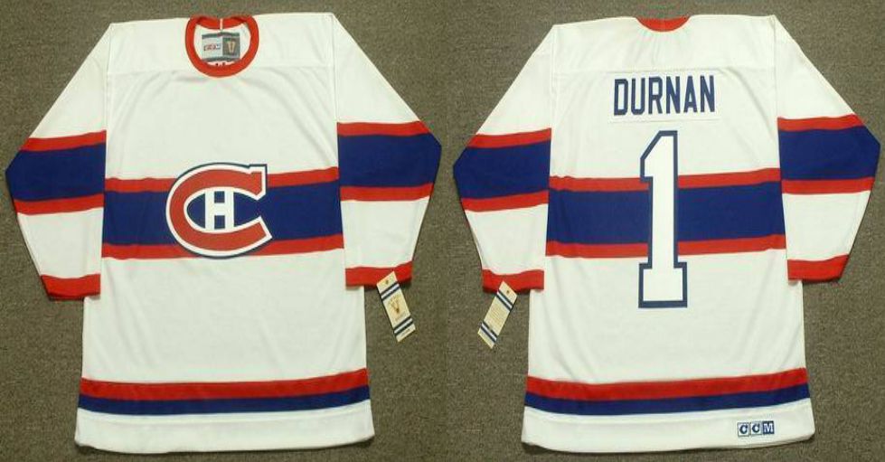 2019 Men Montreal Canadiens #1 Durnan White CCM NHL jerseys